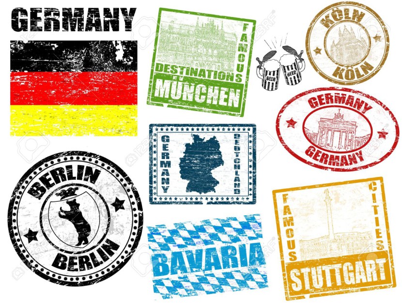 11881363-Set-of-grunge-stamps-with-Germany-vector-illustration-Stock-Photo